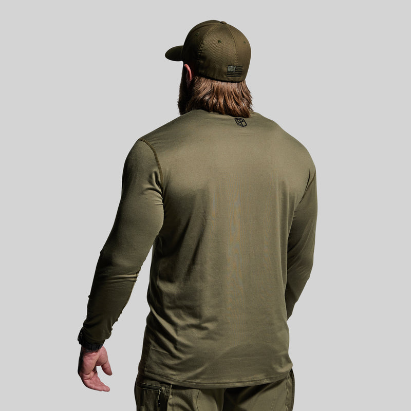 Long Sleeve Range Shirt (OD Green-Flag)