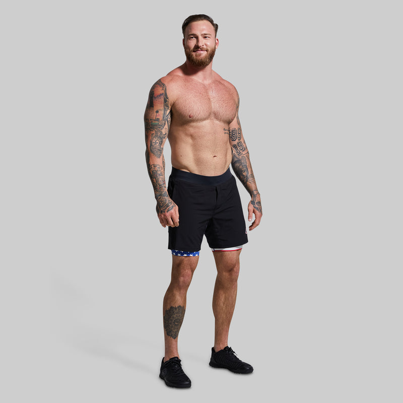 Versatile Short w/ Compression 7" (Black Liberty)